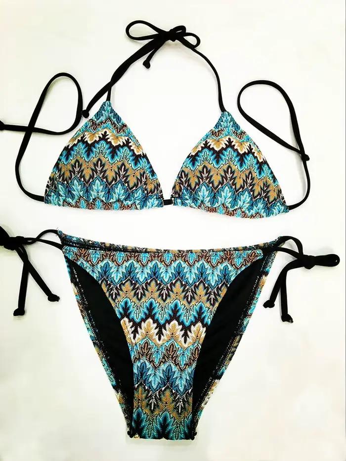 Micosoni Italie – Nouveauté Maillot de Bain Femme Tendance Été – Ensemble Bikini Taille Basse Tricot