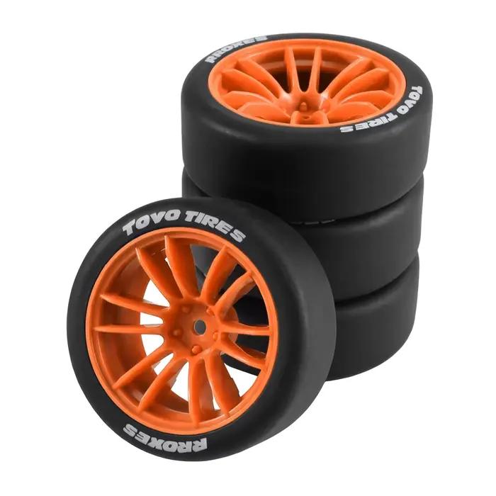 Pneu de voiture RC 1/10 à motif labyrinthe, bande de roulement rallye et pneu slick de drift, compat