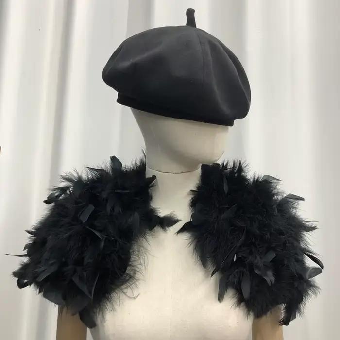 Élégant châle en plumes véritables pour femmes, mariées, accessoires de mariage, châle de fête de ma