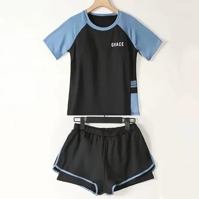 Maillot de bain deux pièces conservateur pour femme Lidong, grande taille, style sportif, sensation 