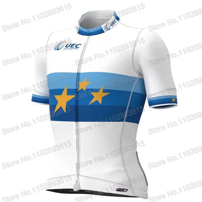 Eurpean FDJ Team 2023 Maillot de cyclisme ensemble à manches courtes vêtements vélo de route chemise