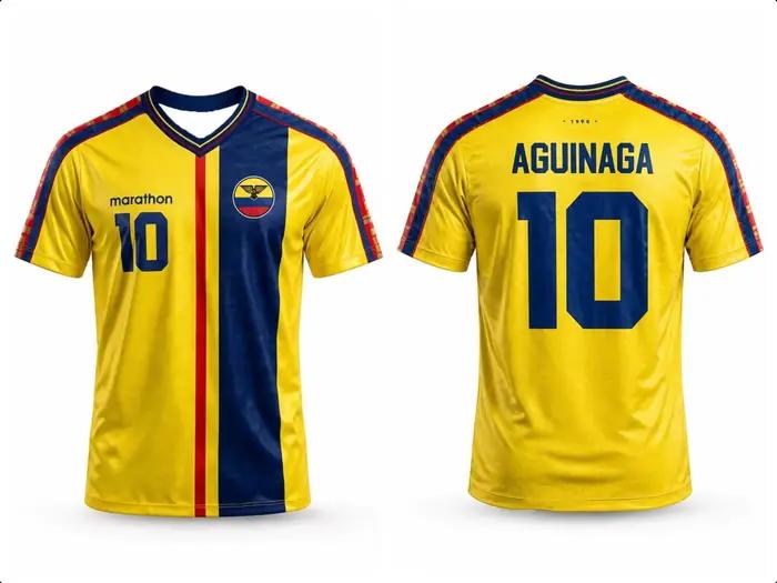 Maillot de football Équateur pour hommes et femmes, t-shirt de sport à manches courtes, respirant, s