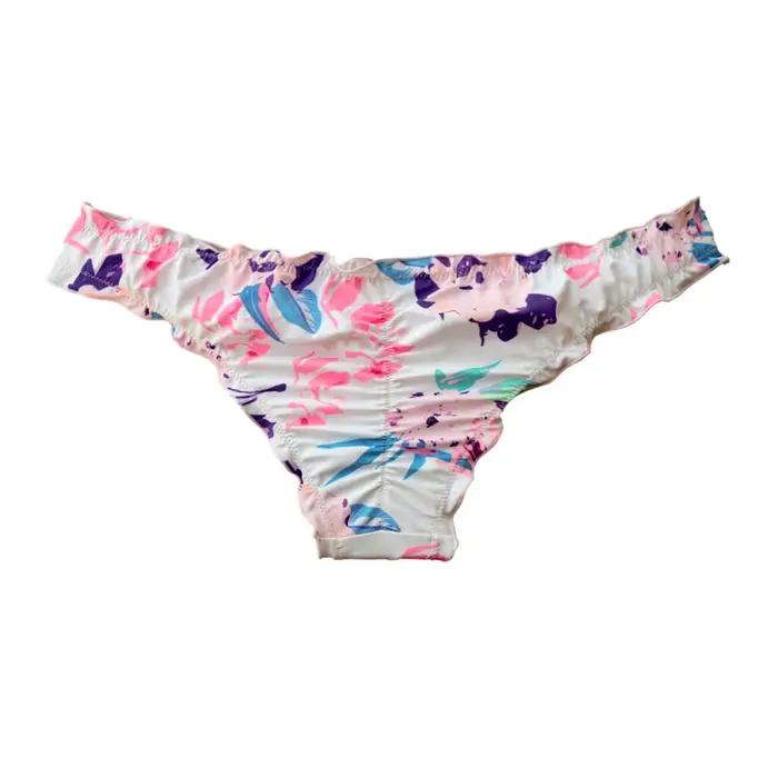 Maillot de bain brésilien imprimé effronté pour femme, bikini sexy, culotte de bain