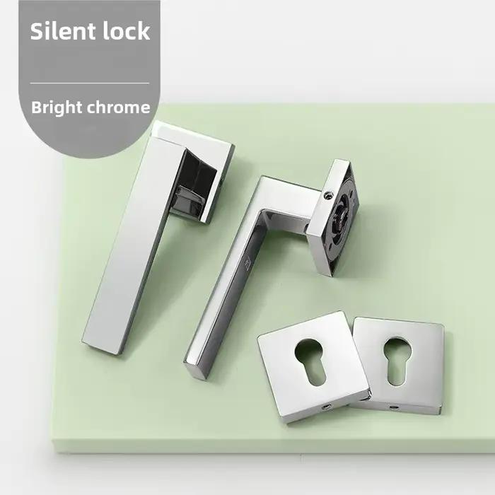 Porte intérieure minimaliste moderne, serrure de porte de chambre à coucher, poignée de porte univer