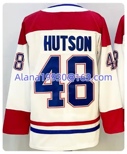 Maillot cousu personnalisé, nouveau style, Ivan Demidov Hutson Nick Suzuki, rouge et blanc