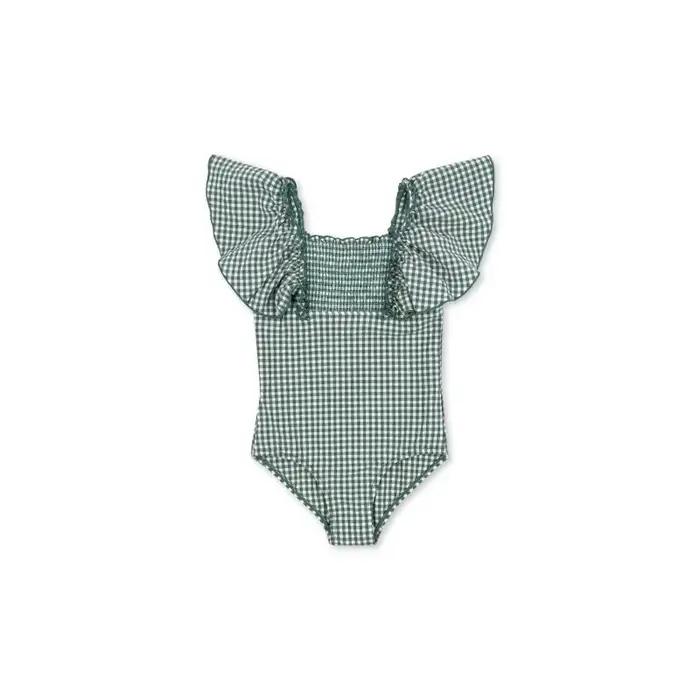 Cherry Grid Deux Pièces Crème Solaire Maillot De Bain Maillots De Bain Pour Enfants pour Filles Bébé