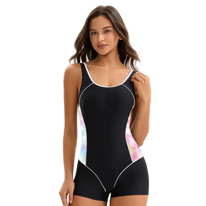 Maillot de bain une pièce femmes Boyleg maillots de bain pour femmes une pièce ventre contrôle maill