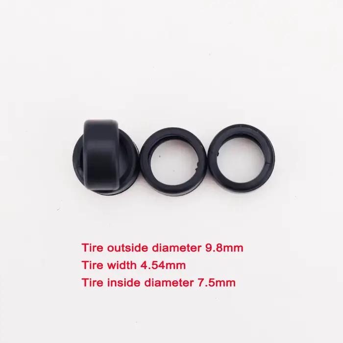 10 ensembles (40 pièces) de pneus de 9,8 mm pour voitures miniatures 1/64, pièces de rechange pour v