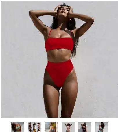 Ensemble de bikini sexy pour femme, maillots de bain taille haute, maillots de bain de plage pour fe