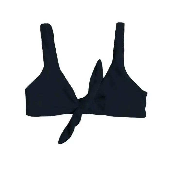 TOP BIKINI TIE UP EN LIQUORICE NOIR