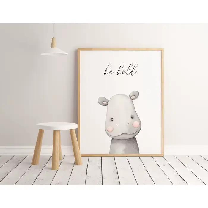 1 toile sans cadre, impressions pour chambre d'enfant, décor animalier, chambre de tout-petit, dessi