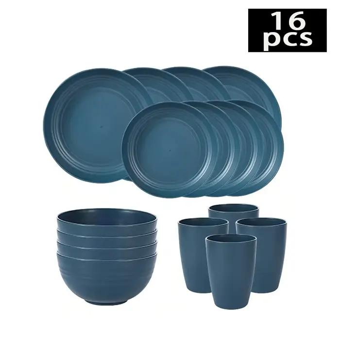 L'ensemble de 16 pièces / ensemble de 32 pièces comprend des tasses, des assiettes et des bols pouva