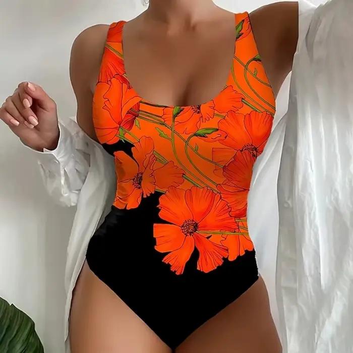 Une pièce grands maillots de bain fermé grande taille maillots de bain Push Up femme corps maillots 