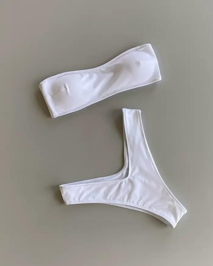 Maillot de bain une pièce à volants, Sexy, col en v, motif rembourré, Push-Up, combinaison découpée,