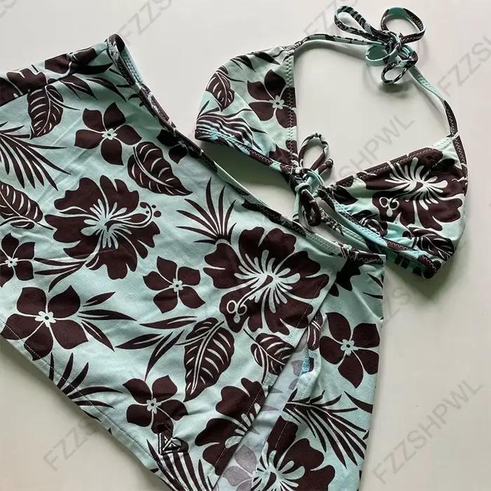 Ensemble bikini deux pièces pour femmes, style rétro Harajuku Y2K, sexy, coupe ajustée, chic décontr