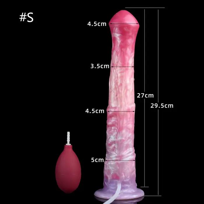 ELKKOST 3 taille S M L Long Silicone fantaisie écureuil cheval gode avec ventouse éjaculation pénis 