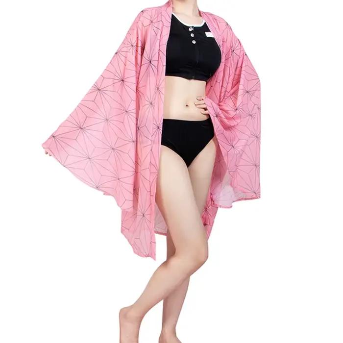 Maillot de bain Anime pour femmes Kochou Shinobu Cosplay maillot de bain Bikini plage ensemble d'été