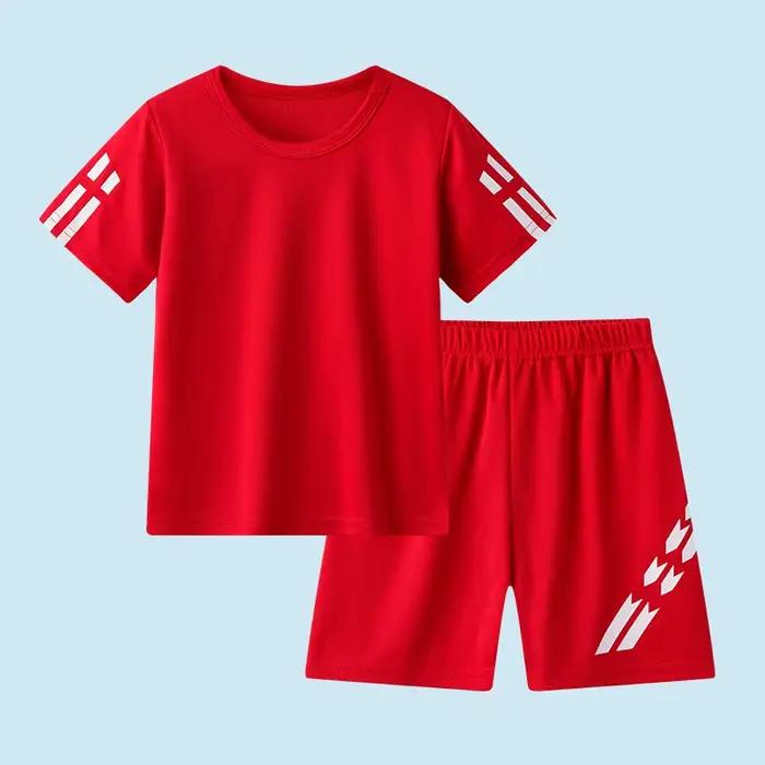 Ensemble de vêtements de sport pour garçons de 1 à 12 ans, noir, rouge, bleu, vêtements de sport pou