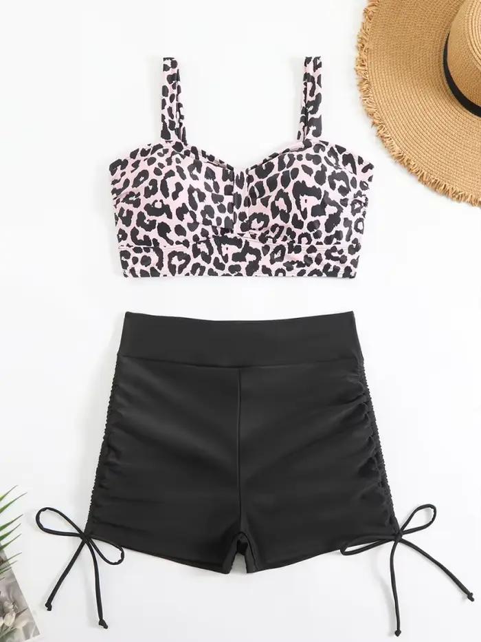 Bikini femmes maillot de bain 2026 nouveau léopard fronde Shorts Bikinis ensemble Sexy maillots de b