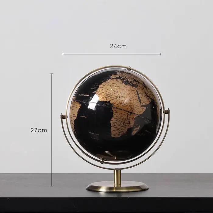 Accessoires de décoration pour la maison Globe du monde rétro Globe de bureau moderne géographie car