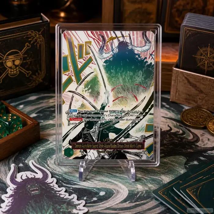 Lames Asura Style Neuf Épées Aura Démonique, jeu de cartes One Piece OP12-037 en DIY, cartes de coll