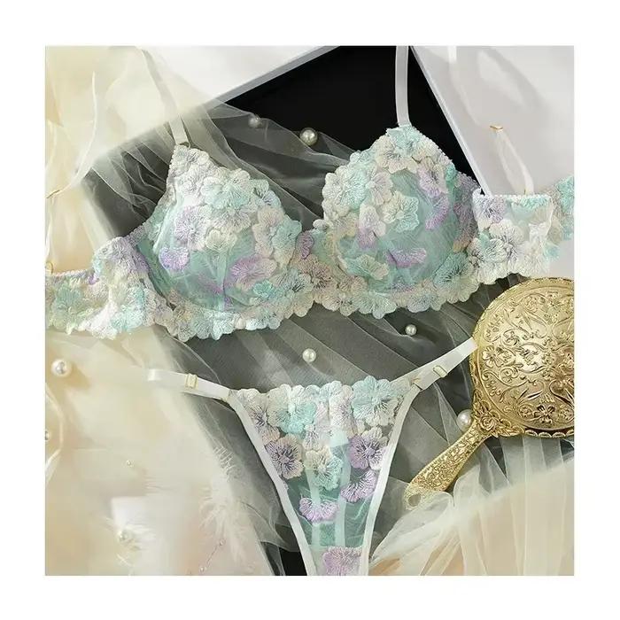 Lingerie en dentelle brodée délicate, sous-vêtements sexy, produits dégradés, kit de fans de DALTol,