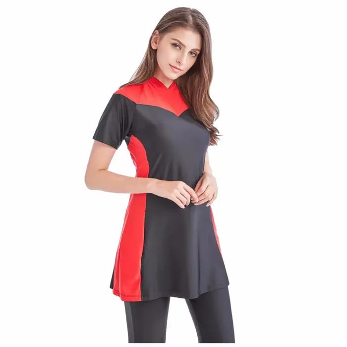 Maillot de bain musulman à manches courtes pour femme, conservateur, pharmacien