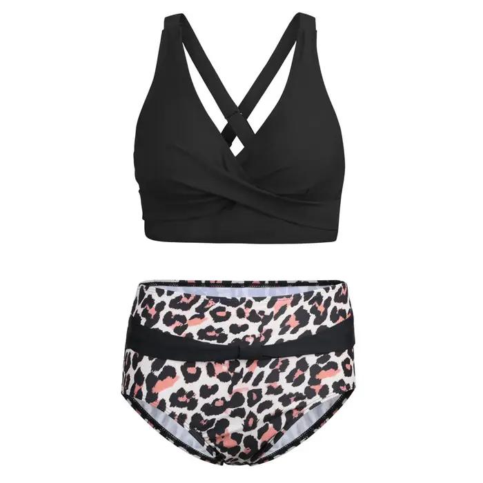 Maillot de bain rouge à pois, taille haute, soutien-gorge push up, ensemble deux pièces, pour femmes