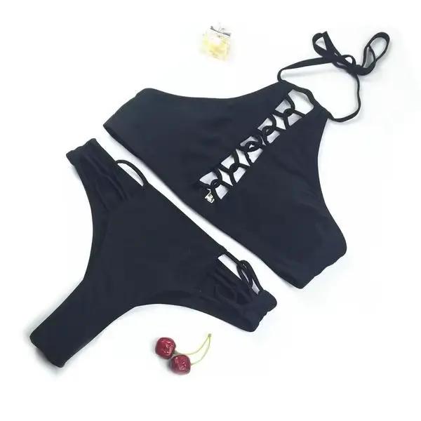 Chisalis Sexy creux bikini 2019 maillot de bain brésilien femmes Push Up maillots de bain solide mai