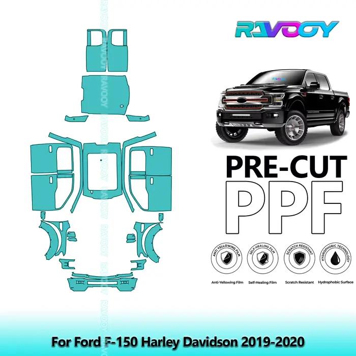 Film de Protection de peinture PPF prédécoupé pour voiture, véhicule complet pour Ford F-150 Harley 
