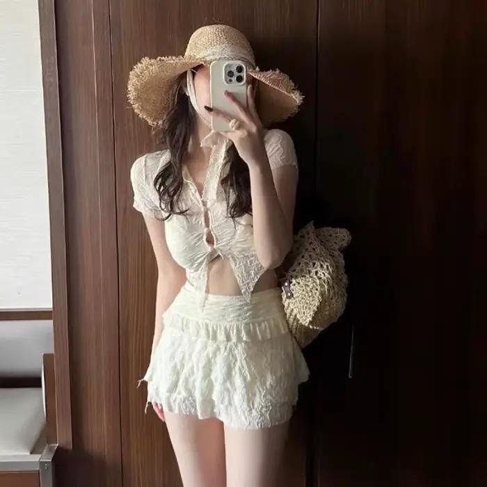 Maillot de bain femme, bikini amincissant et couvrant le ventre, ensemble quatre pièces sexy, idéal 