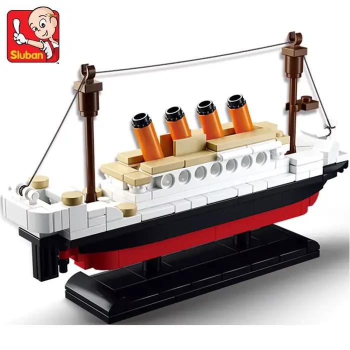 194 pièces ville RMS Titanic bateau modèle blocs de construction ensembles bricolage briques créativ