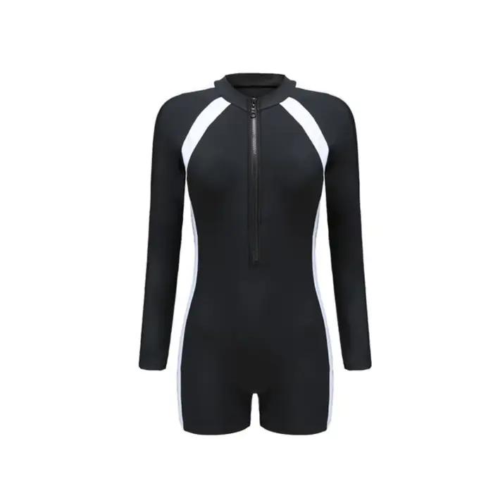 Maillot de bain une pièce à séchage rapide, noir et blanc, Patchwork, Design amincissant, maillot de