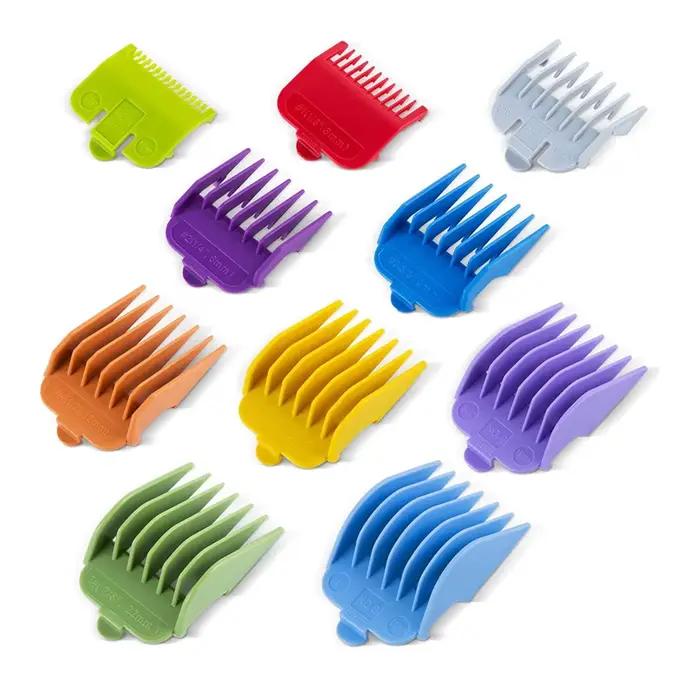 Lot de 10 accessoires de guidage professionnels pour tondeuse à cheveux - Peignes de 1/16' à 1', com
