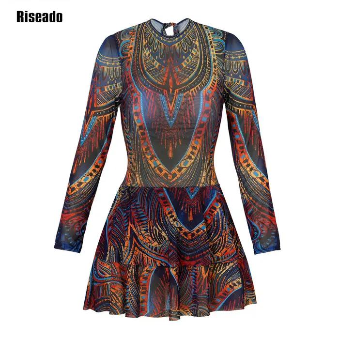 Maillot de bain en maille une pièce, maillot de bain pour femmes, contrôle du ventre, jupe, manches 