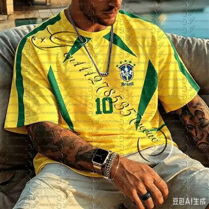 Nouveau maillot de football brésilien 2026 - style homme - T-shirt de compétition de football mondia