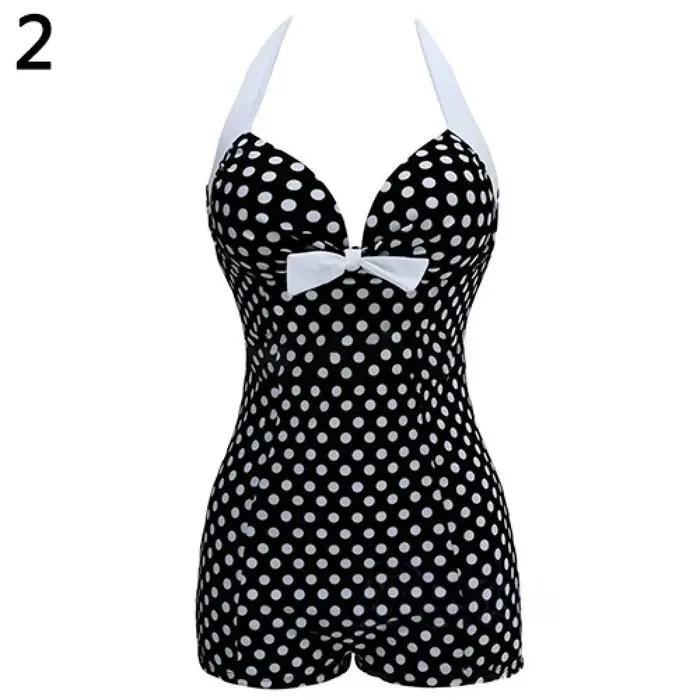 Maillot de bain une pièce à pois pour femme, vêtements de plage, push-up, monokini, 80%, 2021