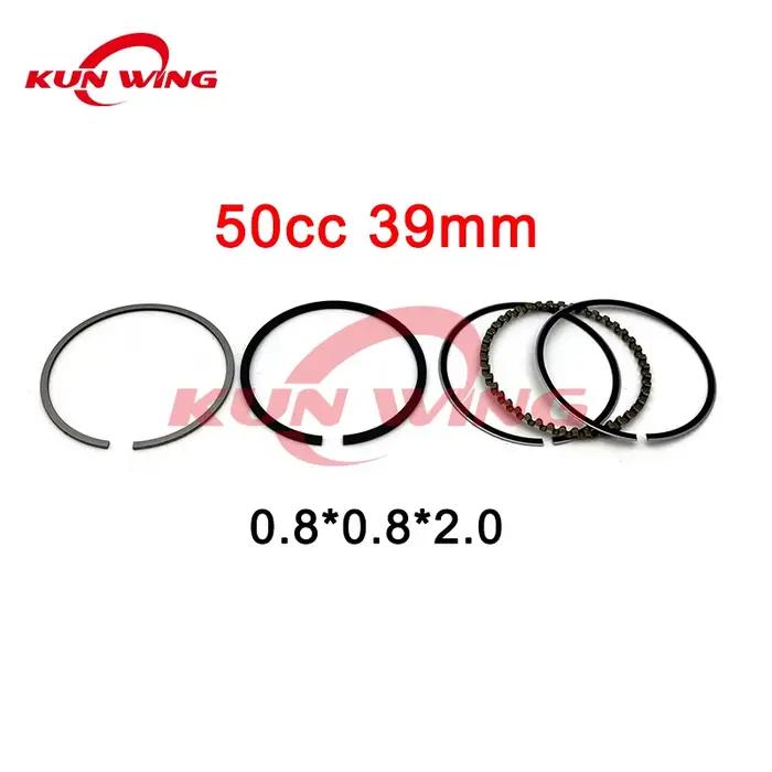 Anneaux de Piston pour Moto, 39mm 44mm 47mm 50mm 52.4mm, pour Dean 6 50 60 80 100 125 150 CC 4 Temps