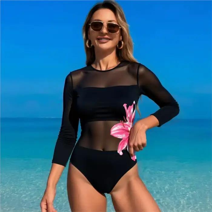 Maillot de bain une pièce imprimé rétro, Bikini, à la mode, avec jupe serrée, Bandage, pour femmes, 