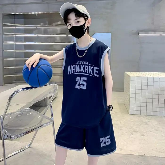 Maillot de basket-ball pour enfants, ensemble de vêtements haut et bas, vêtements de sport deux pièc