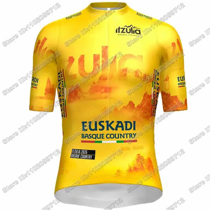 Maillot de cyclisme Itzulia Basque Country 2026 à manches courtes, vêtements de cyclisme d'été, jaun