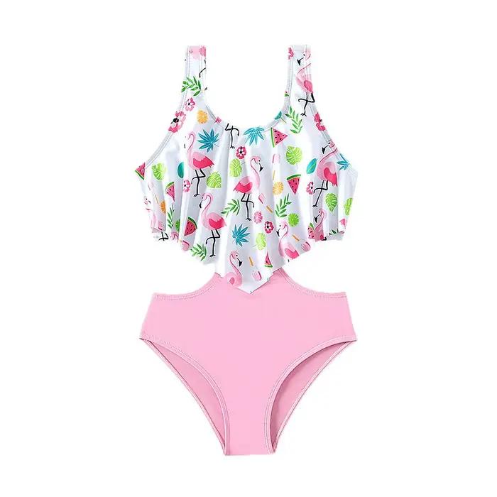 Maillot de bain une pièce pour enfants, design mignon de dessin animé, tissu à séchage rapide, maill