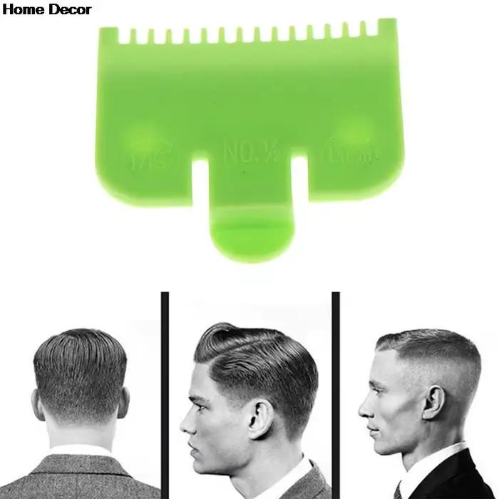 Kit d'outils de coupe de tondeuse à cheveux pour hommes, peigne vert, guide de coupe professionnel, 