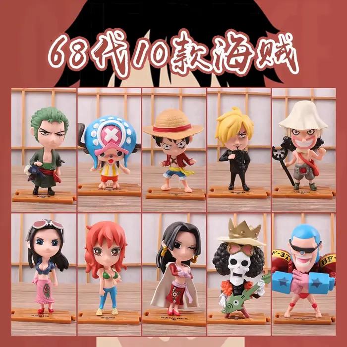 10 figurines de collection One Piece, personnages de dessins animés, modèles créatifs exquis, jouets