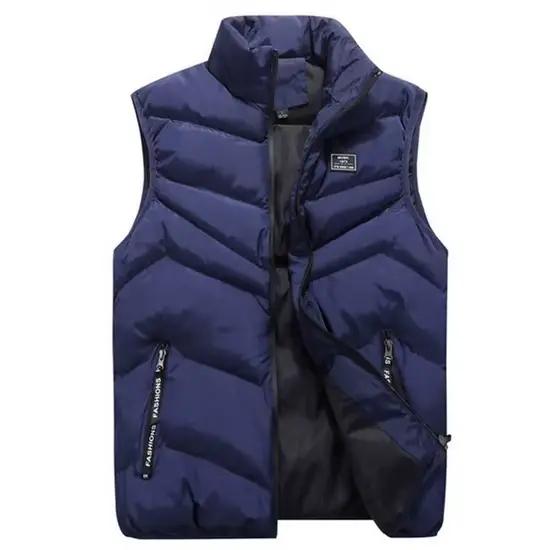 Gilet en fibre de coton pour hommes, veste décontractée, gilet épais, grande taille, 8XL