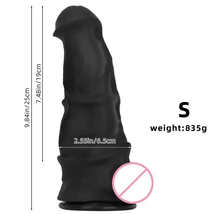 5 tailles de pénis cheval doré pour hommes et femmes avec Silicone souple grand dos Court Plug Anal 