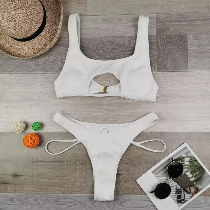 Maillot de bain Sexy couleur néon, Micro, Bikini, ensemble deux pièces, soutien-gorge Push Up, avec 