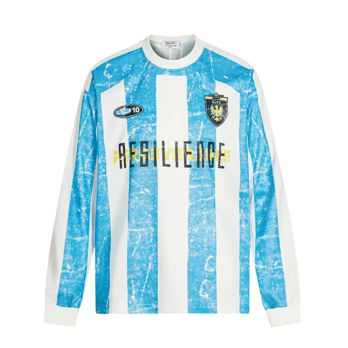 Nouvelles tendances européennes classique rouge et bleu couleur principale uniforme de football manc