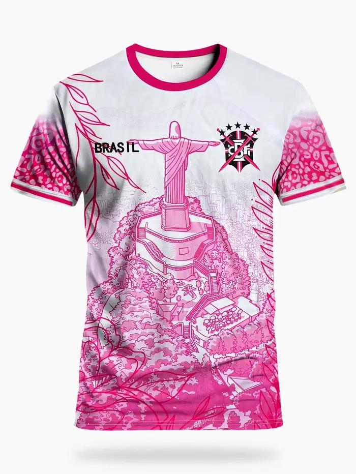 Maillot de football Brésil 2026 - T-shirt de football avec motif Christ Rédempteur, idéal pour les f