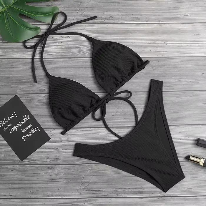 2023 Monochrome femmes Sexy Bikini femmes maillots de bain plage Bikini plage costume peignoir maill